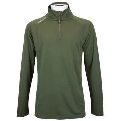 MAN LONG-SLEEVED T-SHIRT TRAKKER HALF ZIP TOP WITH UV SUN PROTECTION KHAKI